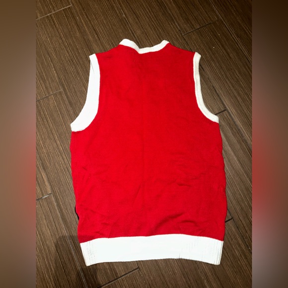 UGLY CHRISTMAS Santa Claus SWEATER VEST Men’s Size Medium Festive holiday - Picture 3 of 3